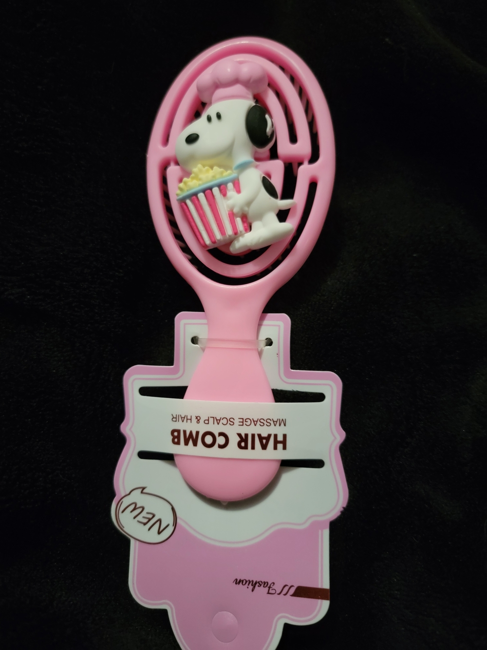 Pink Cartoon Dog Popcorn Hair Comb for Kids